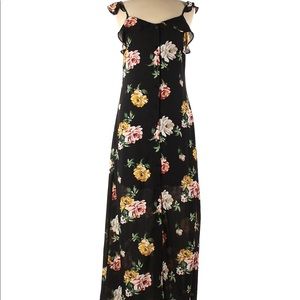 Floral BP black button down dress 🧡